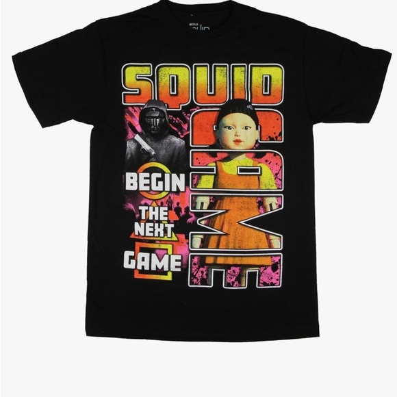 Netflix Black Squid Game Graphic T-Shirt - Picture 1 of 6